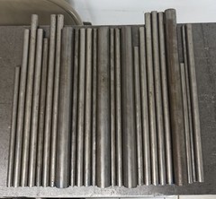 1144 Steel Round Bar Lot – Cold Drawn & Hot Rolled – 25 Pcs, 18.65 lbs