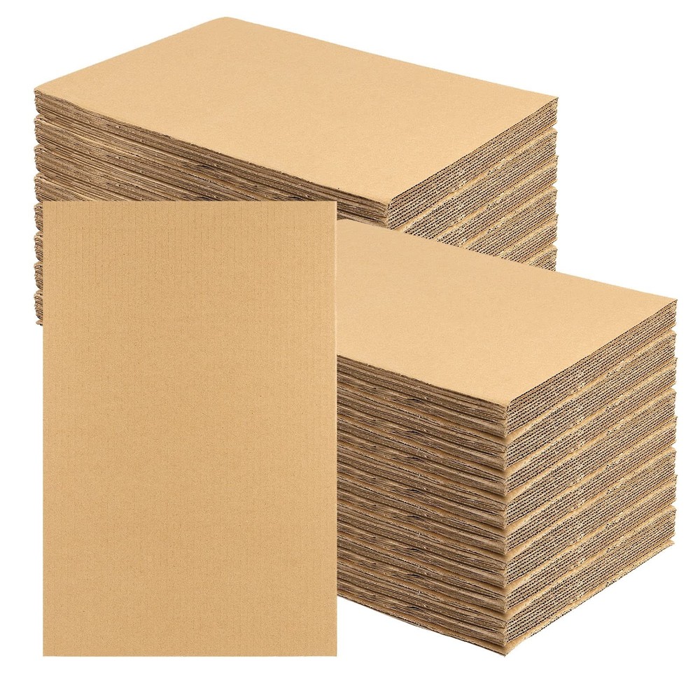 200 Pack 6 x 4 Inch Brown Corrugated Cardboard Sheets, 1.5mm Thick Corrugated…