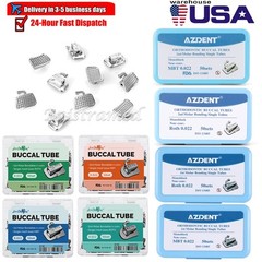 AZDENT Dental Ortho Buccal Tube 1st 2nd Molar Roth/MBT 022 Monoblock/Mesh Base