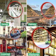 32″ Convex Security Traffic Mirror & Bracket w/Shed~High Visibility~Shatterproof
