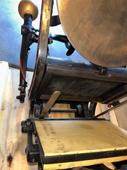 letterpress press 6×9 chase Daughaday improved model 2 press new rubber rollers