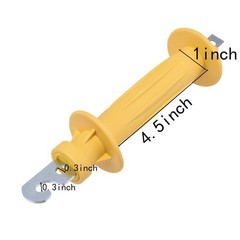 3 Pcs Electric Fence Spring Gate Handle, Yellow