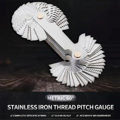 Multi-Size Thread Gauge – Metric & Imperial for Screw Thread Measurement（52pc）