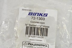 Binks 72-1303 1/4″ Swivel X 1/4″ Hose Metal Connection Fitting New Vietnam