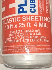 3.5 Mil 10 ft x 25 ft Plastic Sheeting Clear 4 Mil Thick Poly America 41025C NEW