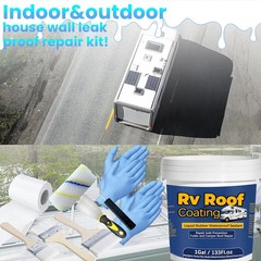 1Gal/133Fl.Oz Liquid Rubber Rv Roof Coating White Waterproof Sealant Camper Roof