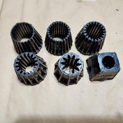 Jacobs Rubber Flex Collars Used 6 Pcs. as Listed in Steel Case Shown USA
