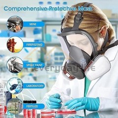 Full Face Gas Mask Painting Spraying Respirator w/Filters Set for 6800 Facepiece