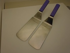 Dexter USA 8X3 Set (2) Spatula Turners Stainless Semi Flex Purple Handle S286-8