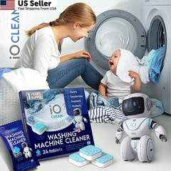iO CLEAN Washing Machine Cleaner Descaler Tablets, 24 1 Count (Pack of 24)