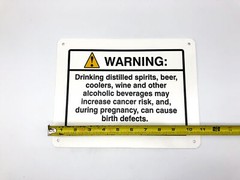 California Prop 65 Sign Warning 11 x 8 Heavy Duty Plastic White OSHA Safety