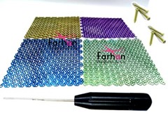 Mesh Maxillofacial Skull Cranial Titanium 200mm X 200mm X 0.5mm & screws 105 Pcs