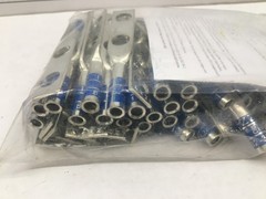 Izzy 62-38-1, #6 AWG Lug, 2 hole, 3/8″ Holes, 1″ OC, Long Barrel – 50 pcs