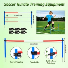 6 Pcs Pole Bending Poles for Horses,6FT Adjustable Equestrian Training Equipm…