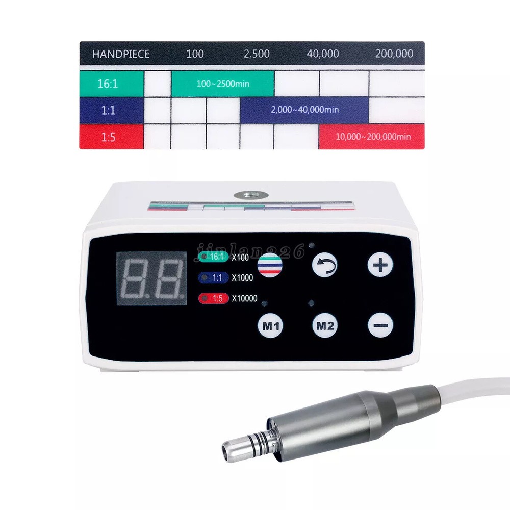 Dental LED Brushless Electric Micro Motor/Practice w/ Water Tank / 1:5 Handpiece
