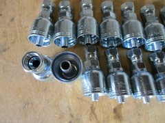 100-Pack Koman Hydraulic Hose Fittings – 6‑6FJX Straight Female JIC 37° Swivel