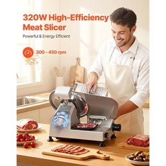 VEVOR Commercial 12″ Blade Meat Slicer Deli Food cutter Electric slicer 440RPM