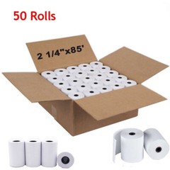 50 Rolls 2 1/4 x 85′ Thermal Receipt Paper POS Cash Register Credit Card Paper
