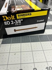 5 LB Pounds DO IT BEST 8D 2-3/8” Coated Sinker Smooth Shank Diamond Point Nails