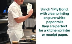 3″ x 150 ft 1-Ply Bond Paper Kitchen Receipt Printers POS 3 inch x 10Rolls