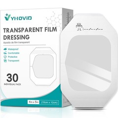 Transparent Film Dressing 4″ x 4.75″ Box of 30 – x 4.75″(30 PCS), White