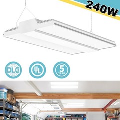 240 Watt LED Linear High Bay Light Warehouse Shop Hanging Fixture 36000LM Indoor