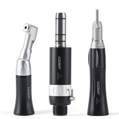 AZDENT Dental Slow Low Speed Handpiece Straight Contra Angle Air Motor Kit 2Hole