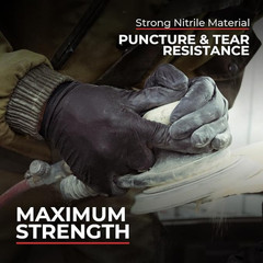 Advance Black Nitrile Exam Gloves 5 Mil Powder Free Disposable Latex Free Glove