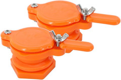 2 Pack Honey Gate Valve for Extractor, Orange Durable Nylon Honey
