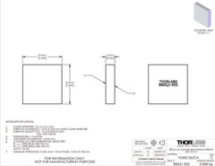 ThorLabs BBSQ1-E02 Broadband Dielectric Mirror 1″ x 1″ NEW with WARRANTY