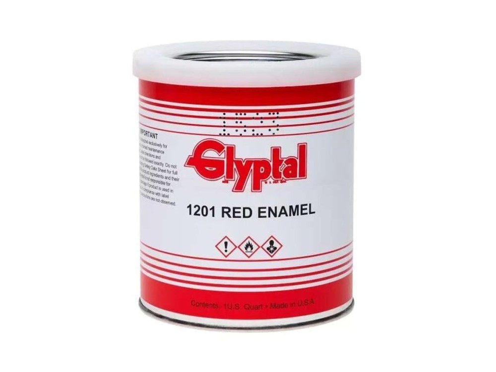 Glyptal 1201BQ – Insulating Enamel Paint, Water And Heat Resistant, Red, 1