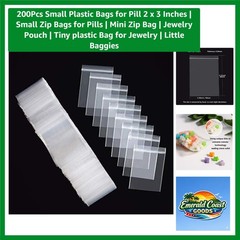 Crystal Clear 2×3 Inch Zip Bags – 200 Pack for Organized Jewelry & Small Items