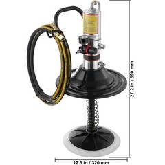 VEVOR Grease Pump Air Operated Grease Pump 0.6-0.8Mpa 13 ft Hose with Barrel Cap