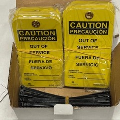 60 – TRADESAFE Safety OUT OF SERVICE Tags Zip Ties Included *