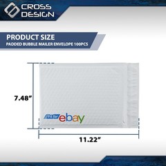 100 /200 /300 /400 Padded Bubble Mailer Envelope With Color Logo 6.5” x 9.25”