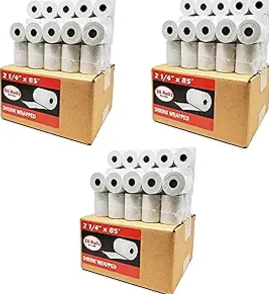 150 Rolls 2 1/4″ x 85′ Cash Register Credit Card POS Receipt Verifone VX520
