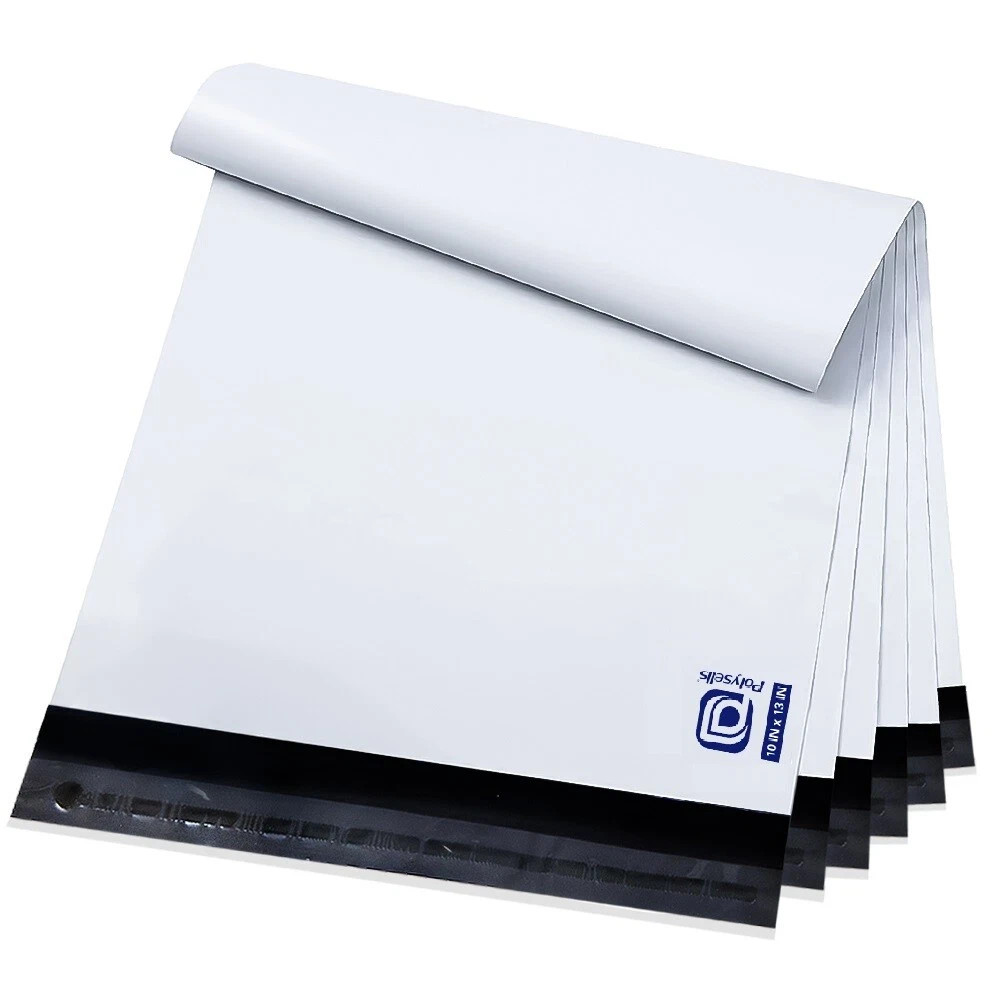 30 Poly mailers Mail Bags Plastic Shipping Envelopes 9″x12″ white,black inside