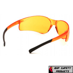 PYRAMEX ZTEK SAFETY GLASSES ORANGE LENS WORK EYEWEAR S2540S Z87+ (1 PAIR)