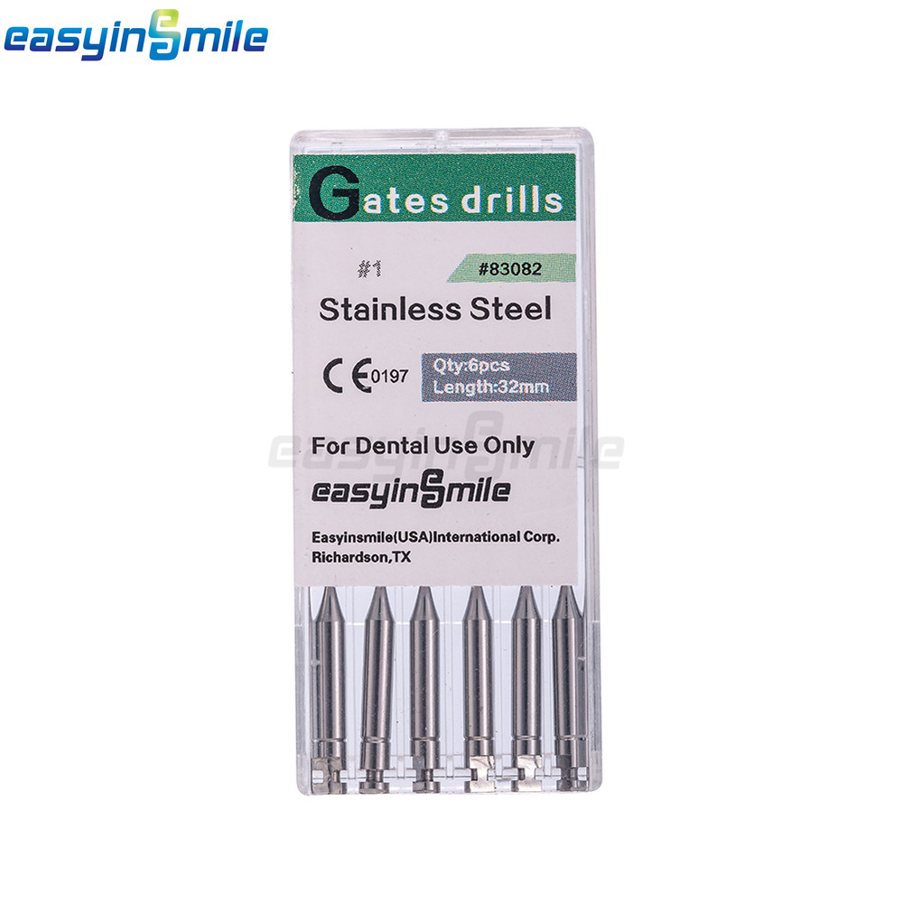 6Pcs Dental Endodontic Gates Drill Glidden 32mm Engine Use Stainless Steel Files