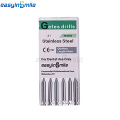 6Pcs Dental Endodontic Gates Drill Glidden 32mm Engine Use Stainless Steel Files