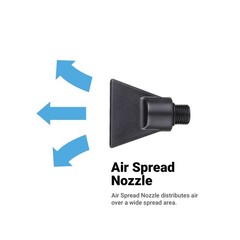 5Piece Nozzle Set For Capri Tools 2-Way Air Blow Gun 1/4 inch, Black