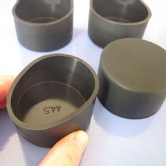Black End Cap Silicone Rubber Blanking Stopper Cover for Pipe Tube ID 2,8-78,5mm