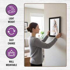 SECO Easy Open Front Loading Snap Frame Poster & Picture Frame, 8.5 x 11 Inch…