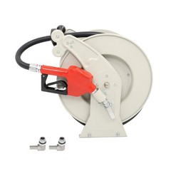 Diesel Hose Reel 3/4″ × 50′ Auto Refueling Nozzle Gun Fuel Hose Reel Retractable