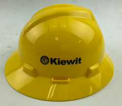 MSA V-Gard Slotted Full Brim Hard Hat w/ Fas-Trac III Suspension – Yellow