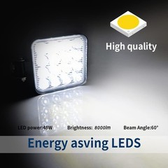 2 x 3 inch 16 LED upper cab & Boom Work Flood Light Fit for Excavator 160LC ZX