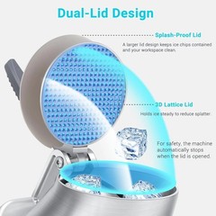 Electric Ice Shaver Machine, 4-Blade & 210 lbs/hr, 300W Ice Crusher for Home …
