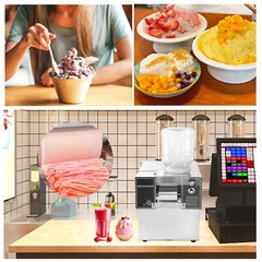 Commercial Snowflake Machine Ice Shaver Snow Cone Shaving Maker Adjustable Speed