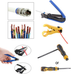 Hilitchi 5 in 1 Coaxial Compression Tool with Instruction Manual Coax Cable Crim