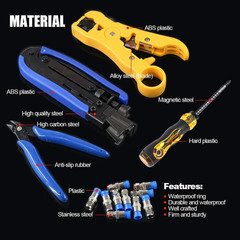 Hilitchi 5 in 1 Coaxial Compression Tool with Instruction Manual Coax Cable Crim